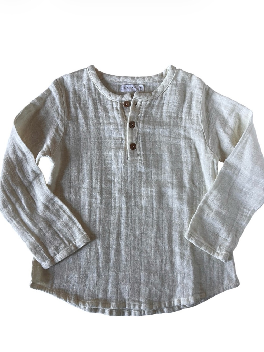 Jamie Kay Cream Long-Sleeve Henley Top
